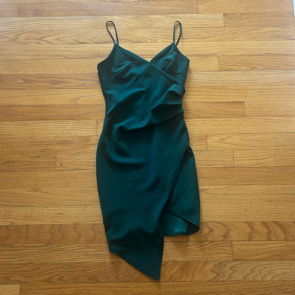 Emerald formal mini dress